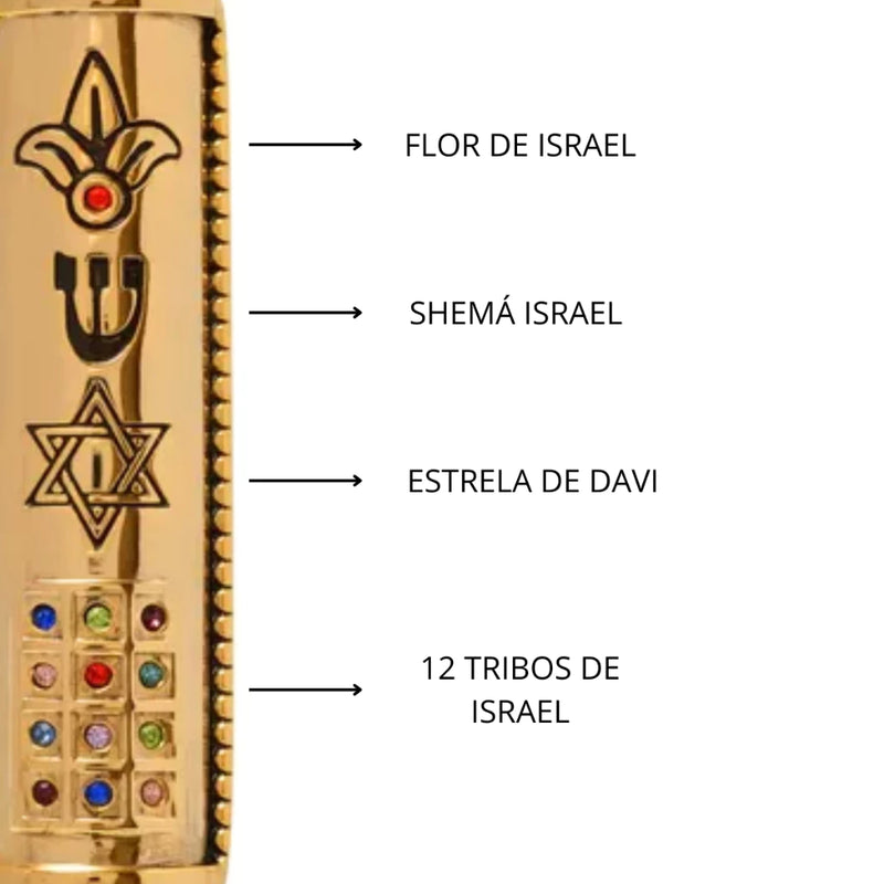 Mezuzá 12 Tribos de Israel - Proteção e Tradição para o Lar